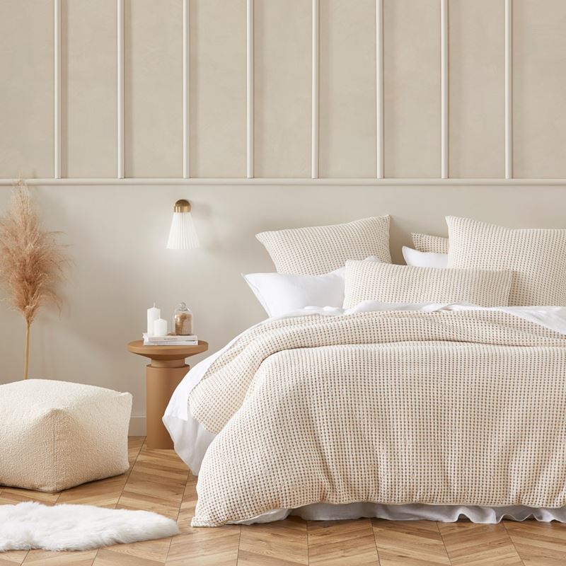 Wallis Latte Waffle Pillowcases