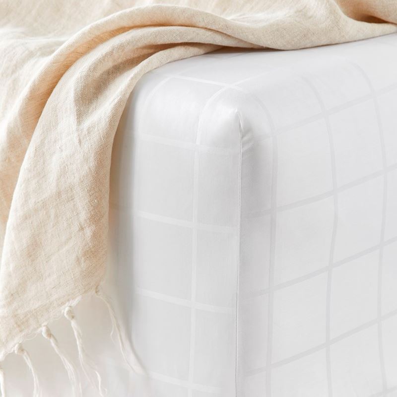 Worlds Softest Cotton White Grid Sheet Separates