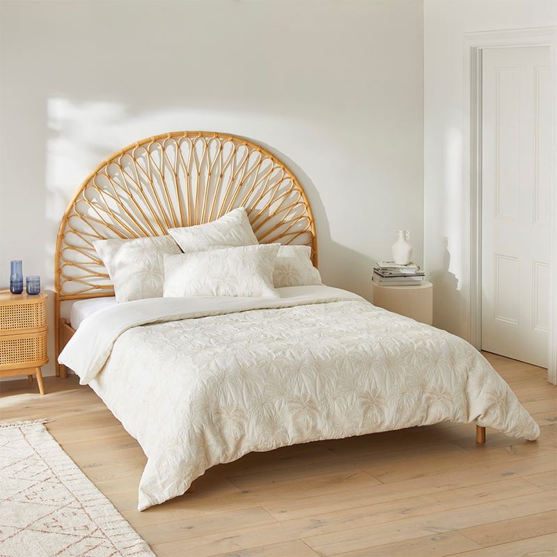 Coconut Palm Natural Quilted Quilt Cover Separates