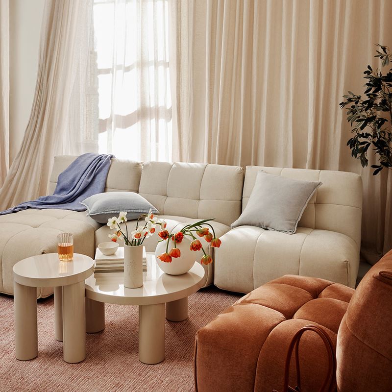 Belgian Light Denim Vintage Washed Linen Cushion