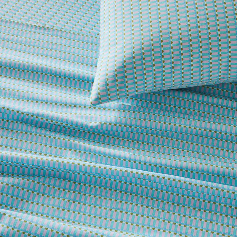 Panama Geo Green Printed Sheet Set