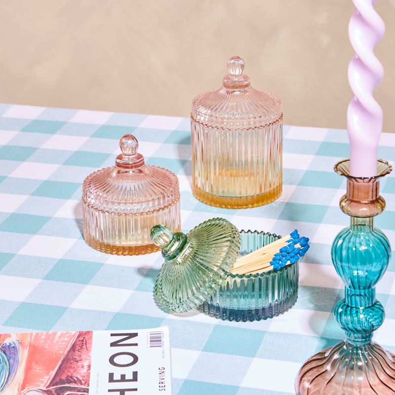 Genoa Pink & Gold Medium Trinket Jar