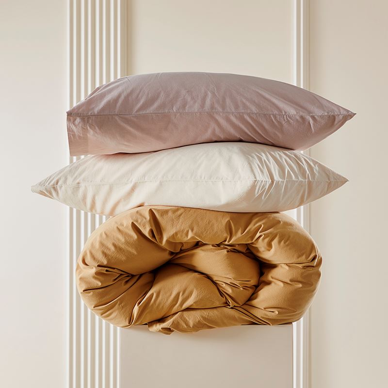 Stonewashed Cotton Gold Quilt Cover