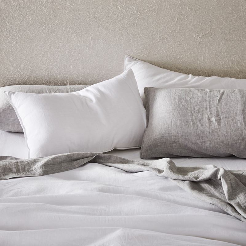 Vintage Washed Linen White Sheet Set