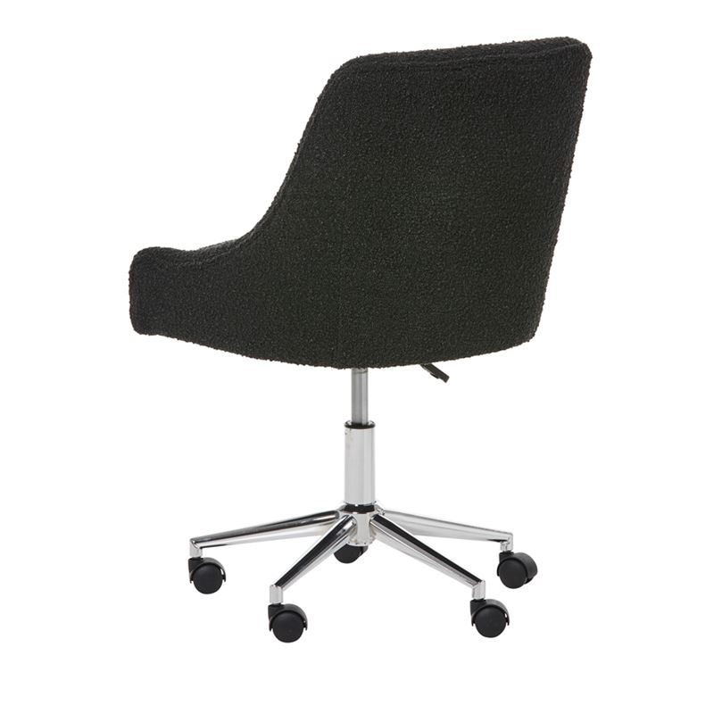 Neville Black Boucle Desk Chair