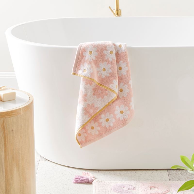 Daisy Floral Pink Towel Range