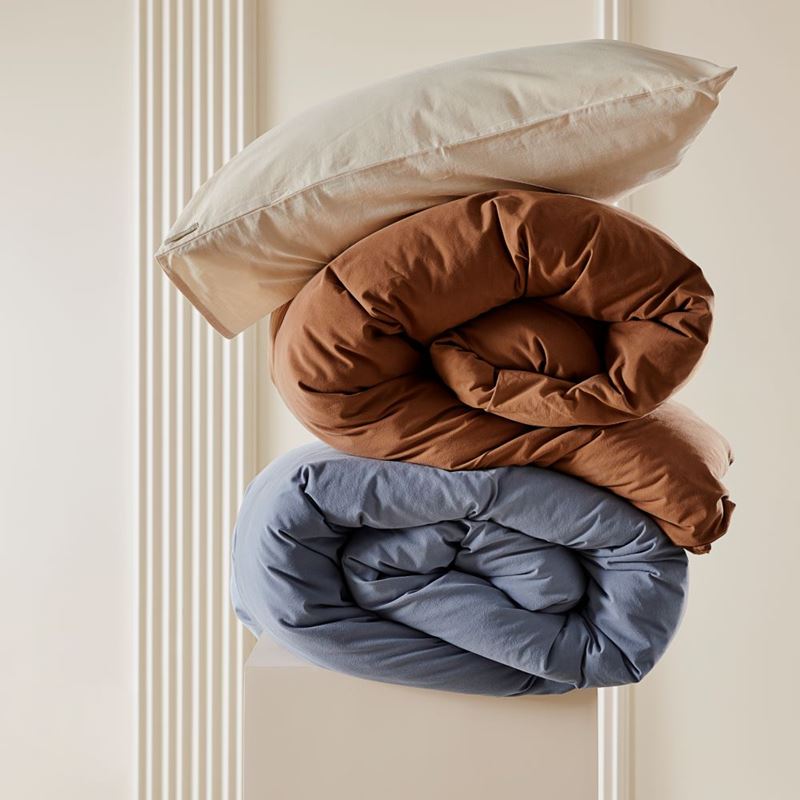 Stonewashed Cotton Cocoa Quilt Cover Separates
