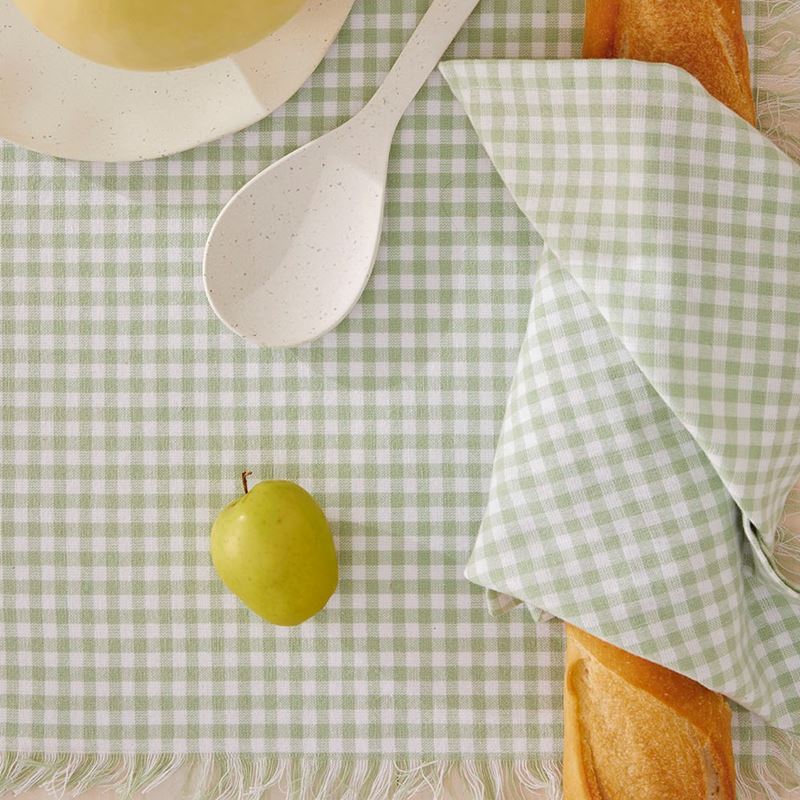 Sadie Mint Gingham Placemats 2 Pack