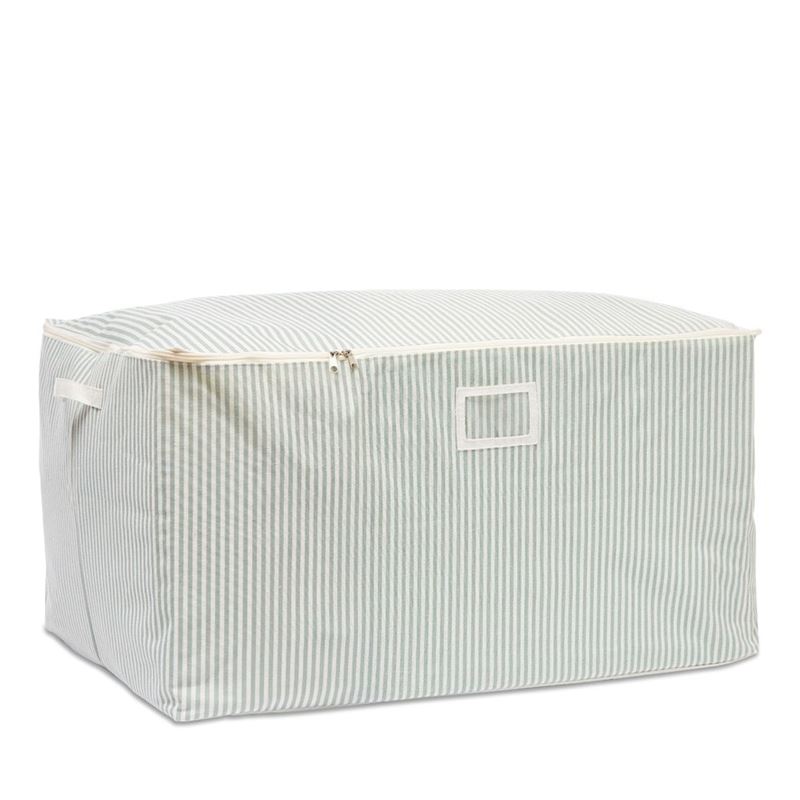 Green Pinstripe Storage Bags