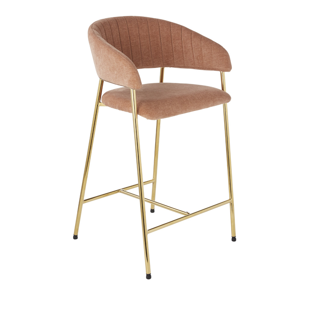 Shelby Rosewood & Gold Counter Stool