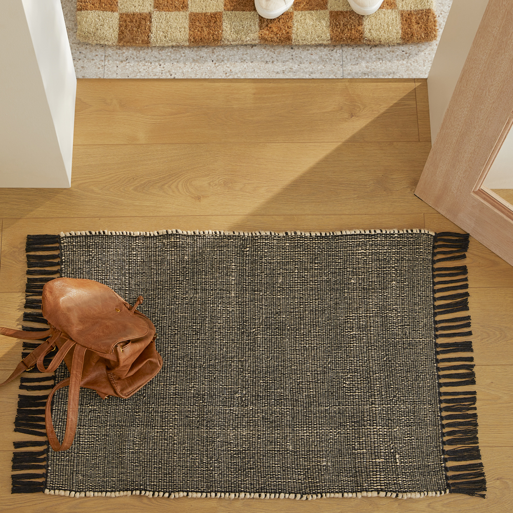 Norfolk Black & Natural Indoor Mat