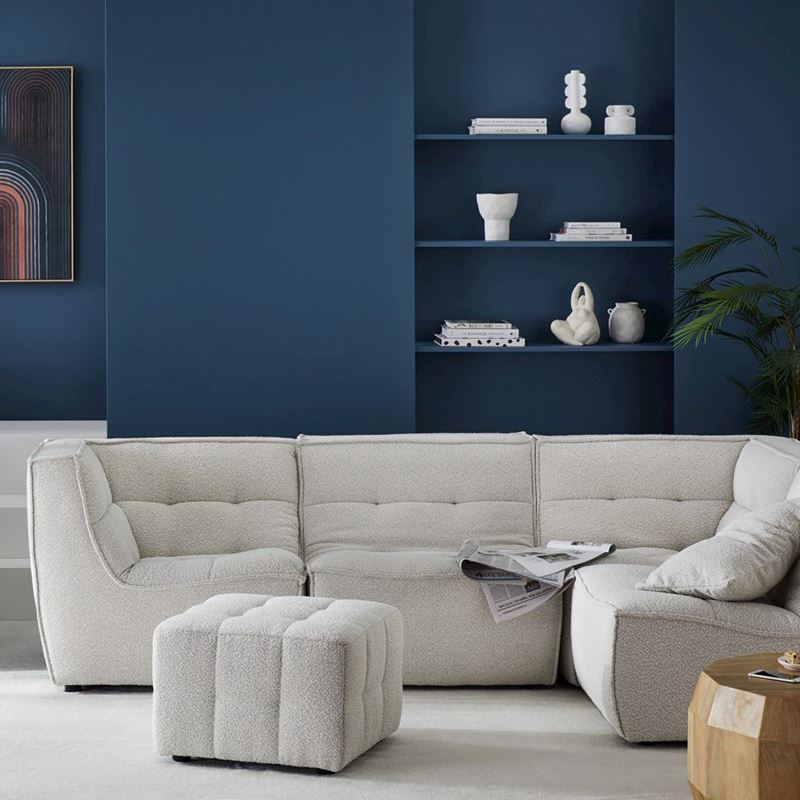 Otis Snow Boucle Lounge Chair 1 Seater