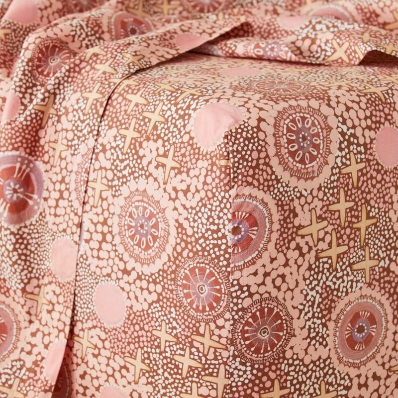 Cungelella Bilabila Pink Clay Printed Sheet Set