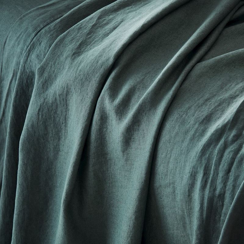 Vintage Washed Linen Cypress Sheet Separates