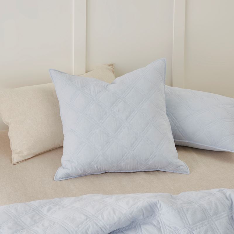 Smith Quilted Blue Chambray Quilt Cover Separates