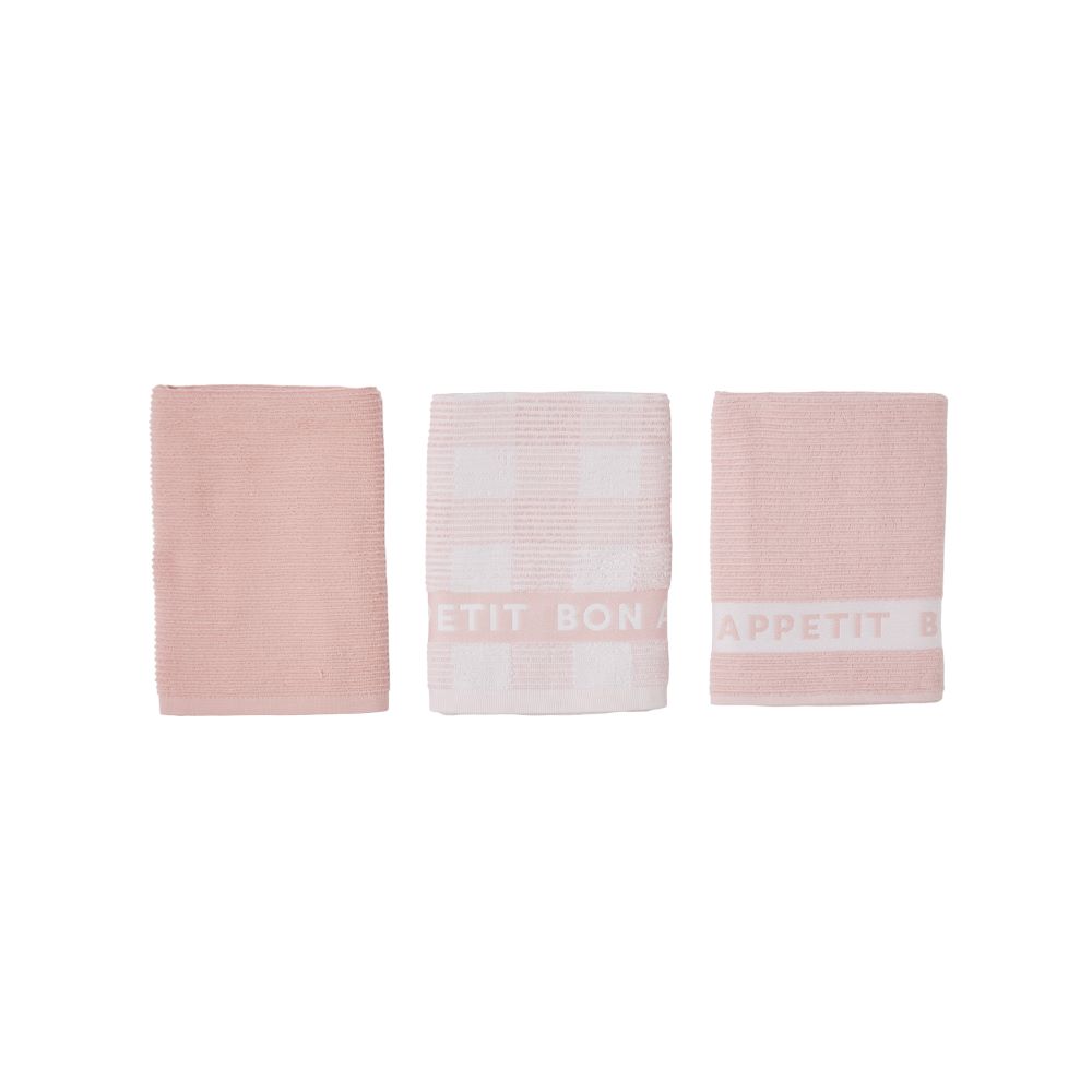 Australian Cotton Candy Pink Tea Towel Pack of 3