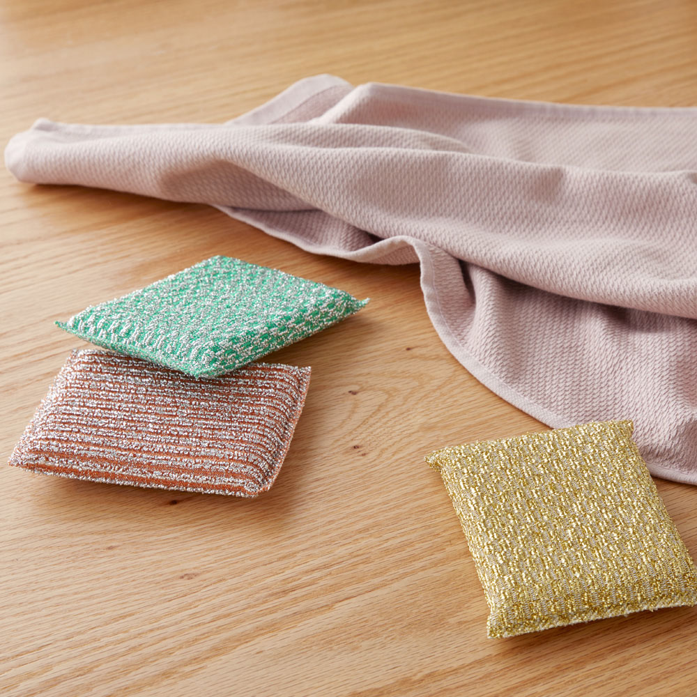 Remi Gold, Blaze & Green Metallic Thread Sponge Pack of 3