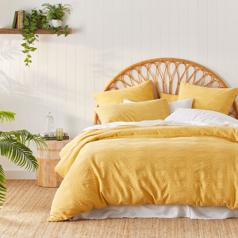 Sunray Matelasse Yellow Quilt Cover Separates