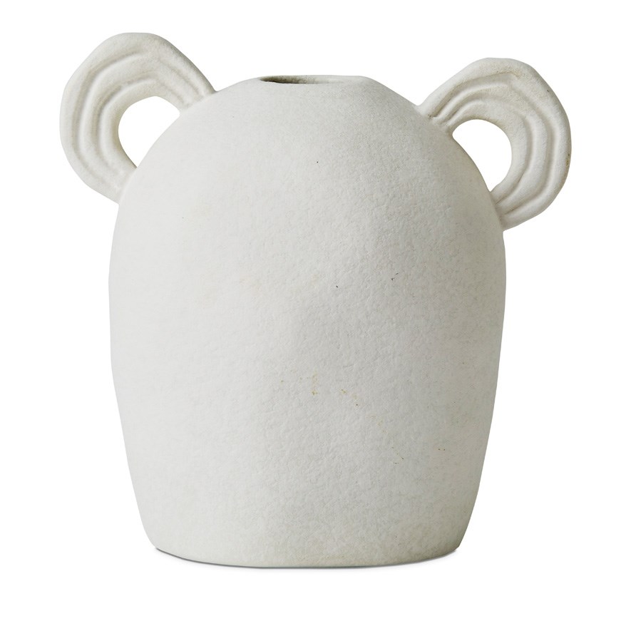 Amphora Thick Circle White Vase