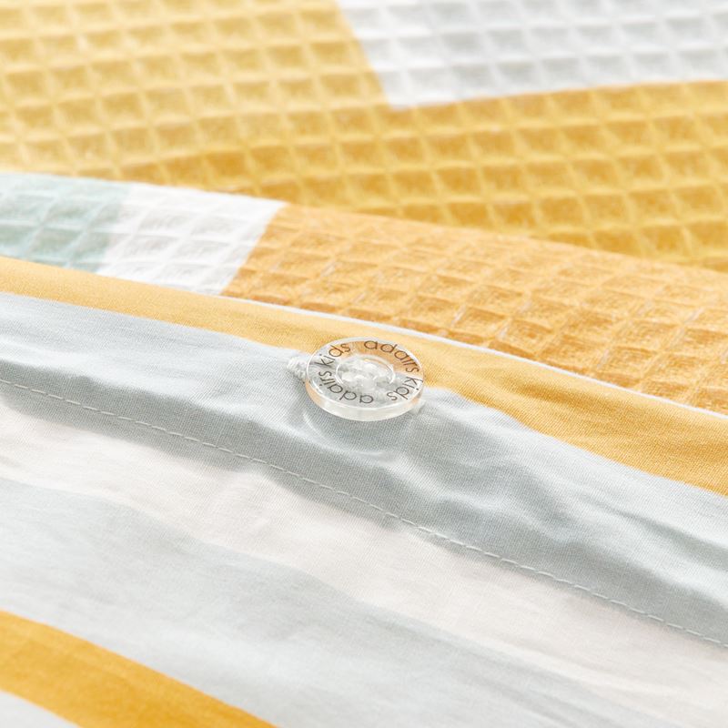 Rise and Shine Waffle Blue Quilt Cover Set