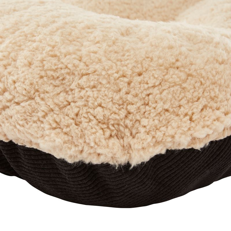 Ziggy Black Corduroy Pet Bed