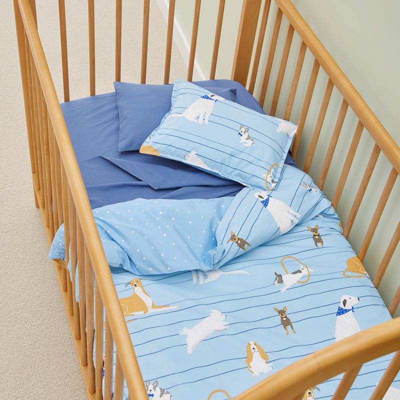 Puppy Love Blue Quilt Cover Set