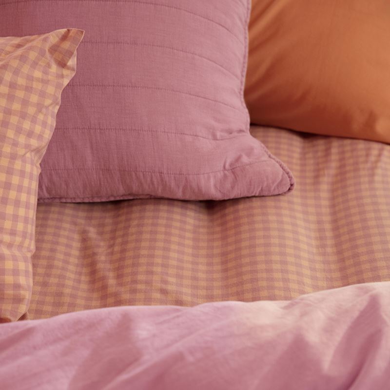Bronte Quilted Mauve Quilt Cover Separates