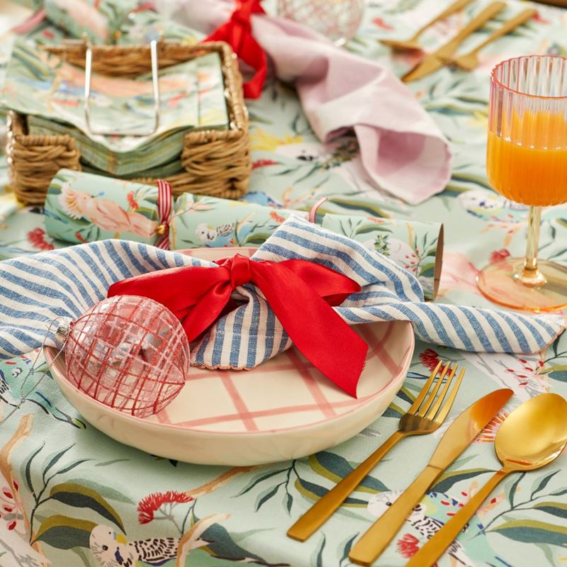 Festive Australian Birds Tablecloth