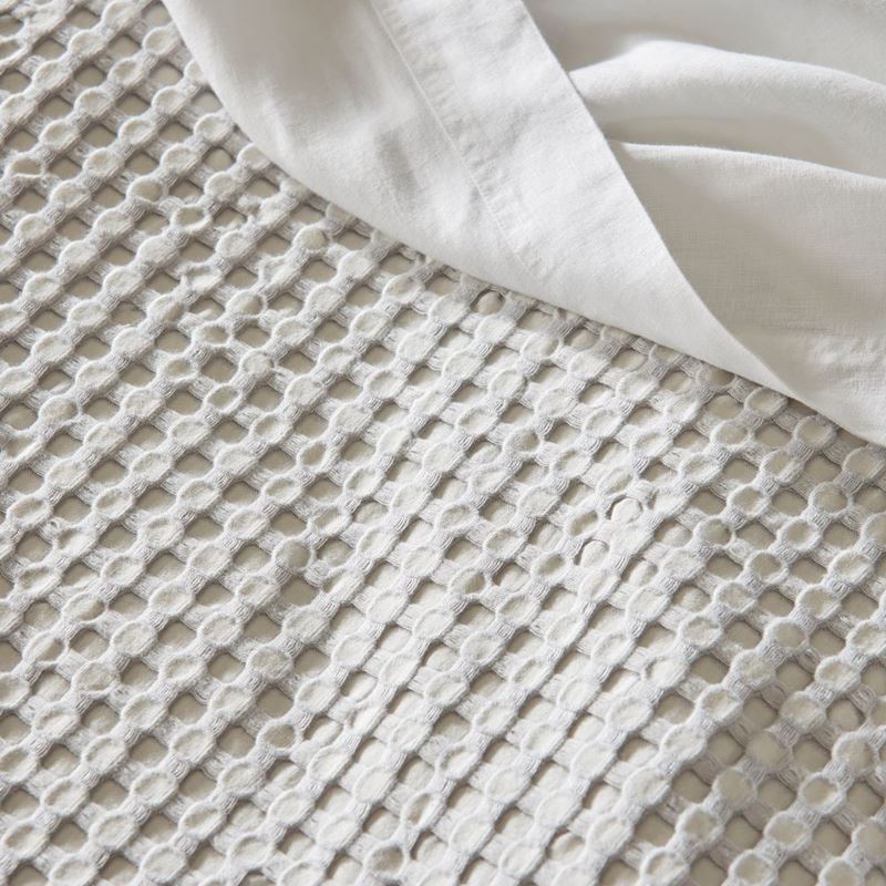 Bamboo Cotton Waffle Silver Grey Quilt Cover Separates