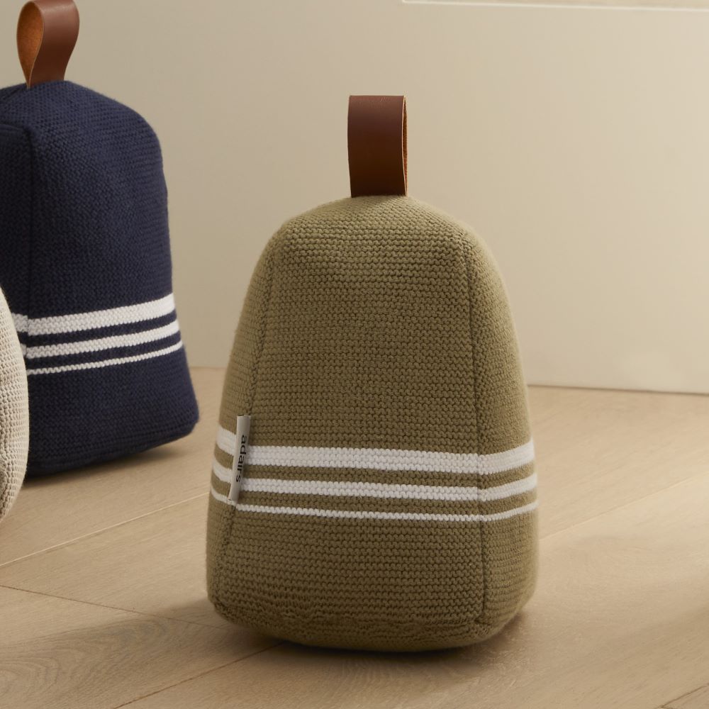 Spencer Green & White Door Stop