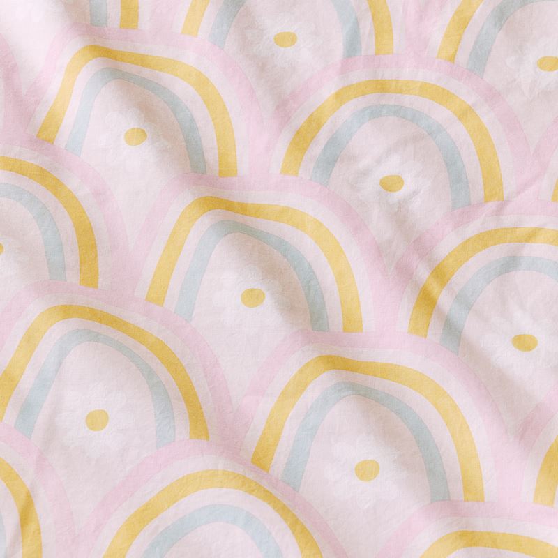 Stonewashed Rainbow Daisy Multi Quilt Cover