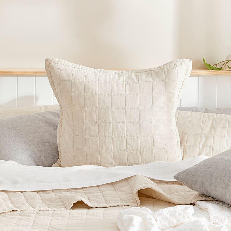 Mosman Sand Stripe Quilted Coverlet Separates