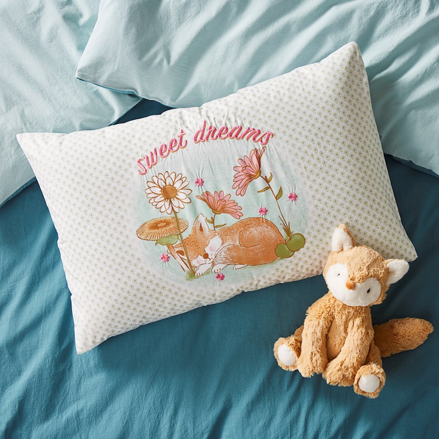 Sweet Dreams Multi Text Pillowcase