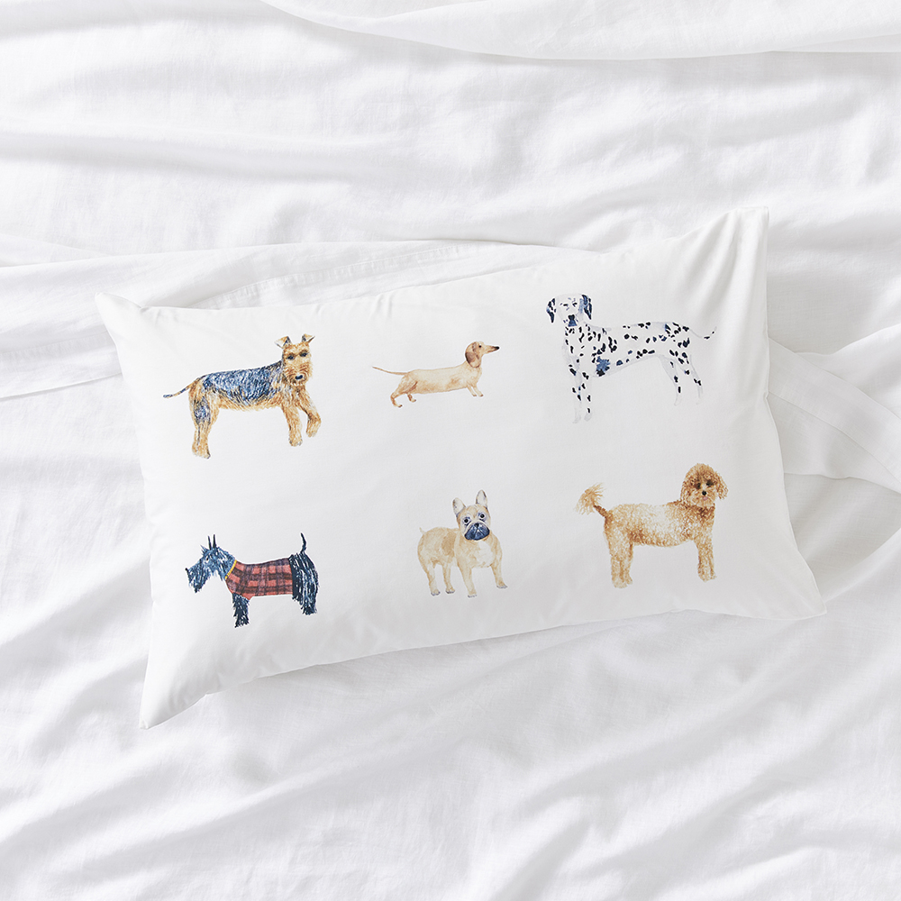 Dogs Text Pillowcase