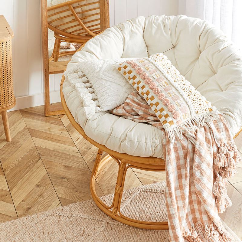 Zola Nude Pink & White Throw