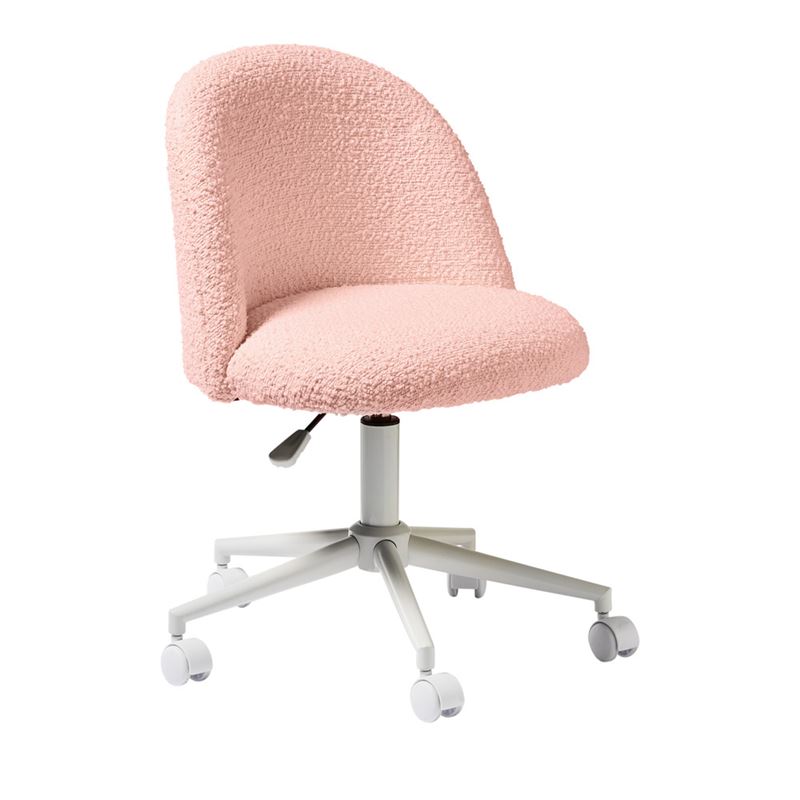 Brady Pink Boucle Kids Desk Chair