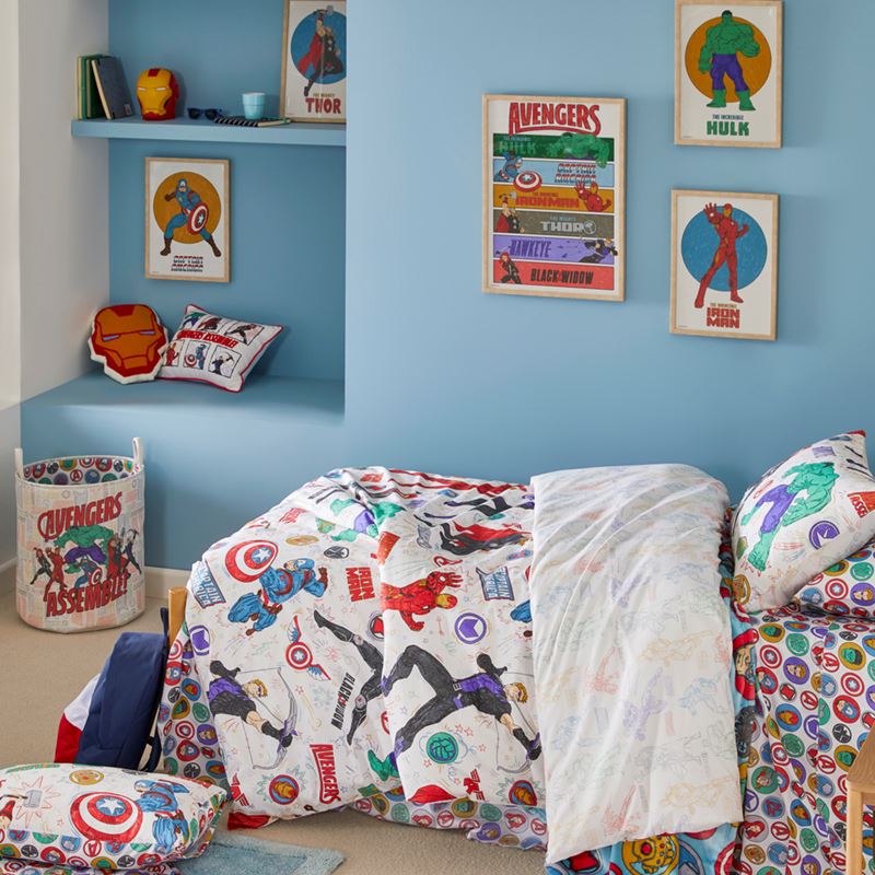 Marvel Avengers Assemble Natural Marle Quilt Cover Set