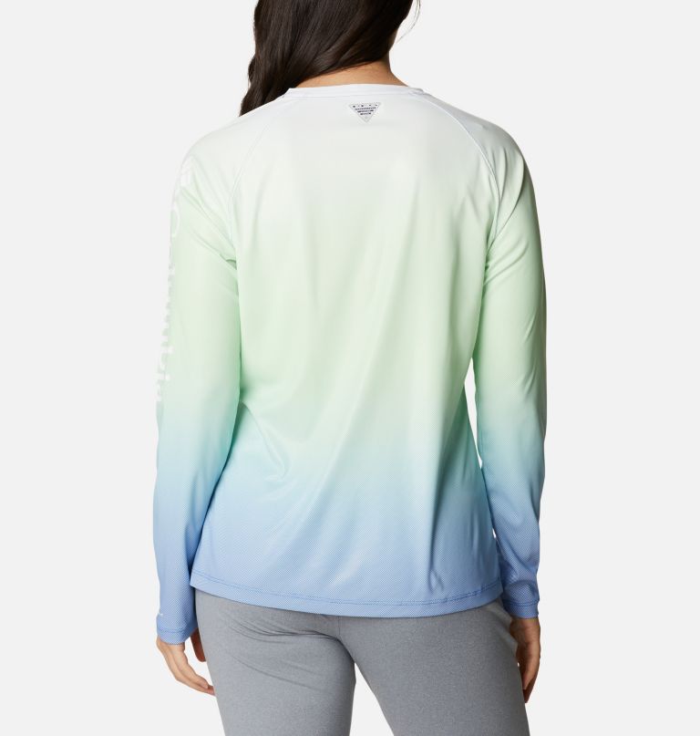 Columbia Women' PF Tida Deflector Printe Lon Sleev Shirt