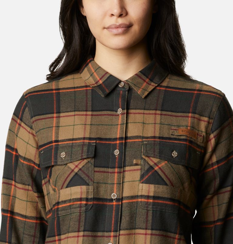Columbia Women' PH Roughtail Lon Sleev Fiel Flannel