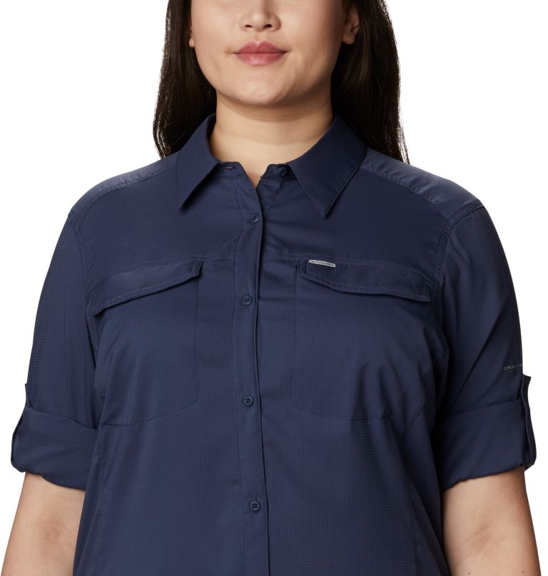 Columbia Women' Silve Ridge Lit Lon Sleev Shir  Plu Size