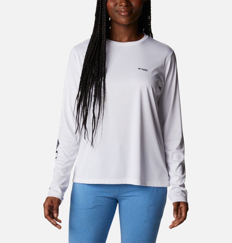 Columbia Women' PF Tida Tee Fill-O-Prin Fis Lon Sleev Shirt