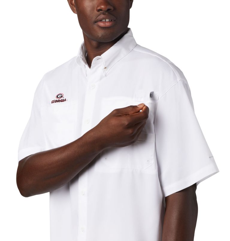 Columbia Men' Collegiat PF Tamiami Shor Sleev Shir  Georgia