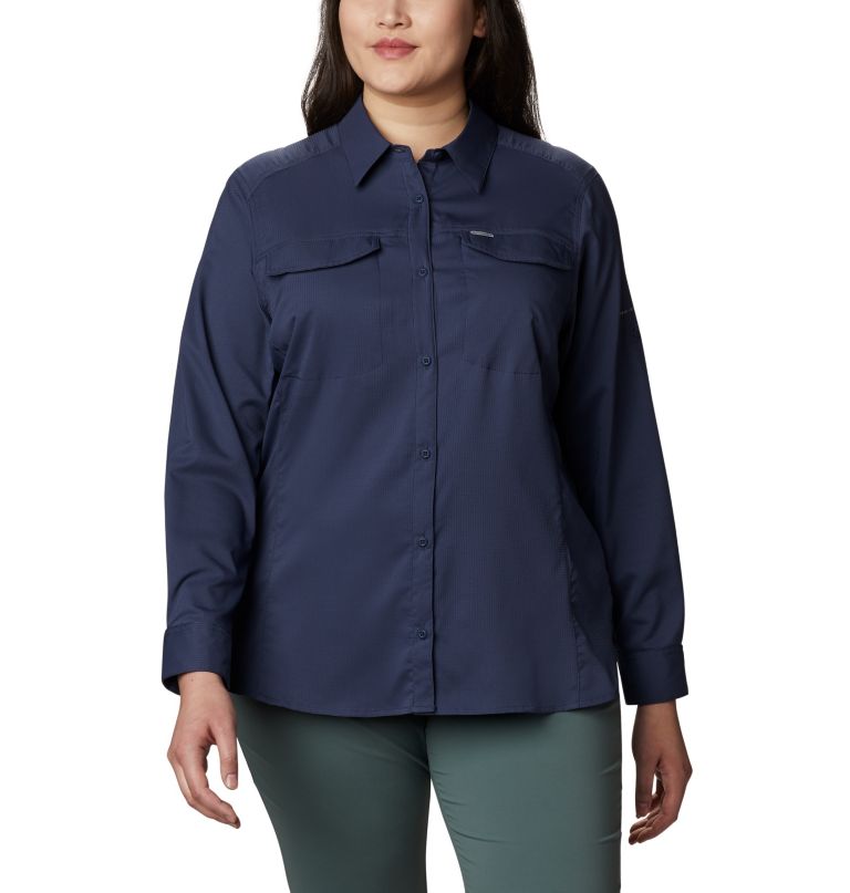 Columbia Women' Silve Ridge Lit Lon Sleev Shir  Plu Size