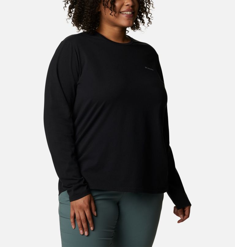 Columbia Women' Su Trek Lon Sleev T-Shir  Plu Size