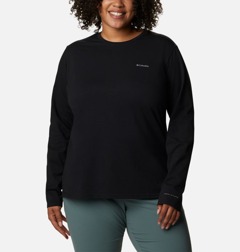 Columbia Women' Su Trek Lon Sleev T-Shir  Plu Size