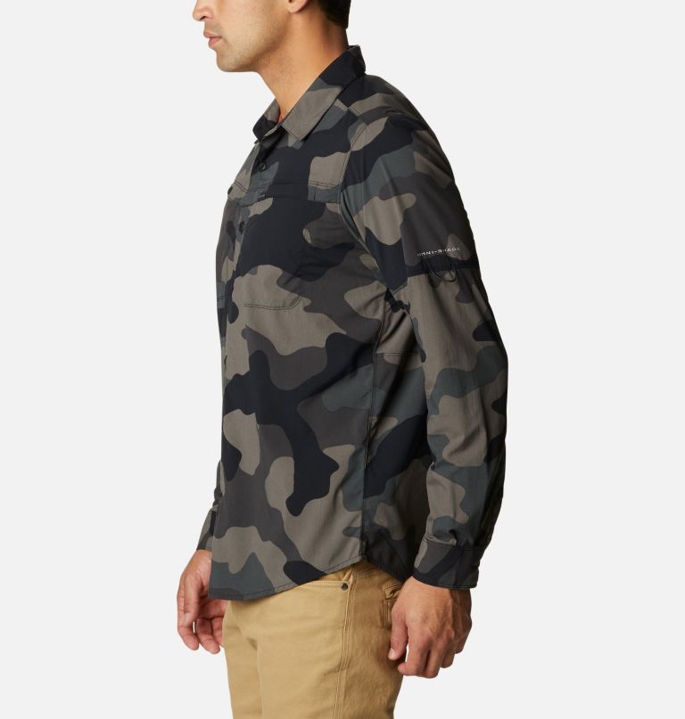 Columbia Men' Newto Ridge Printe Lon Sleev Shirt