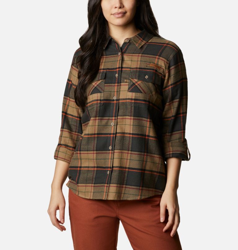Columbia Women' PH Roughtail Lon Sleev Fiel Flannel