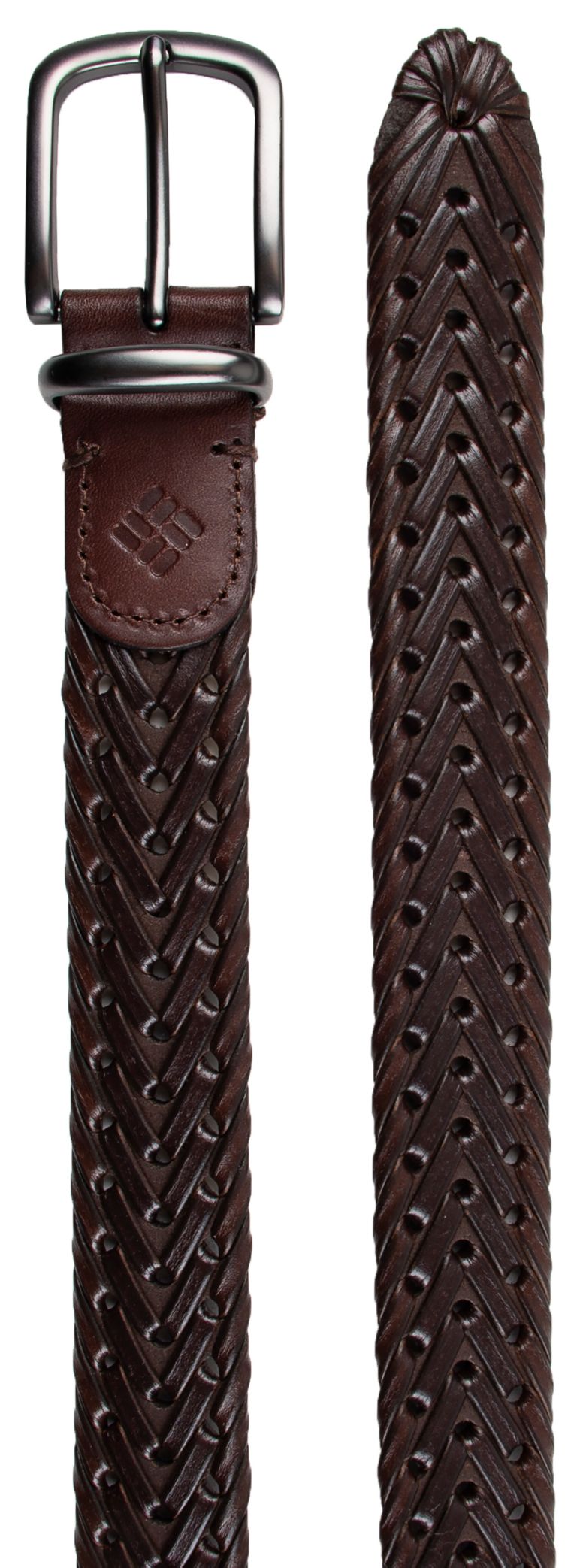 Columbia Men' Cottonwoo Canyo Leathe Belt