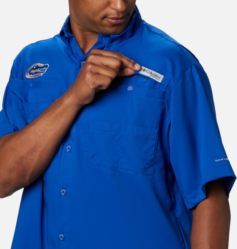 Columbia Men' Collegiat PF Tamiami Shor Sleev Shir  Florida