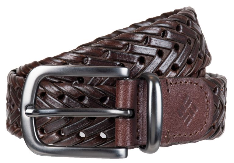 Columbia Men' Cottonwoo Canyo Leathe Belt